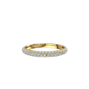 Demi-alliance 75 diamants naturels ronds 0.75 carat or jaune Simona